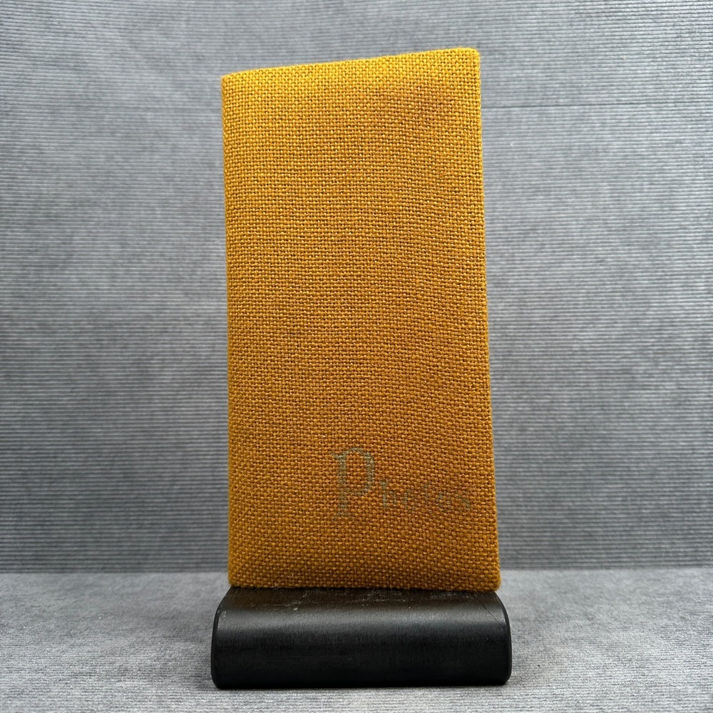 Phaidon Vintage Mustard Yellow Canvas 3-Ring Binder Organizer Slim 8x3.5